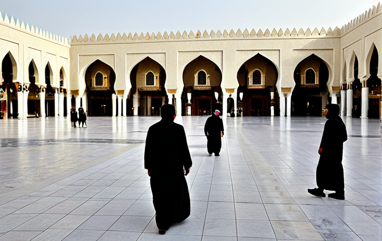 **

"A family-friendly scene in Doha, Qatar, showing tourists respectfully admiring the architecture of the Souq Waqif, all fully clothed in modest attire, capturing the cultural richness of the Middle East. Safe for work, appropriate content, perfect anatomy, natural proportions, professional photography, high quality. The scene should convey a sense of wonder and respect for Qatari traditions, showcasing appropriate attire in a modest way and professional conduct in a way that avoids any possible misinterpretation. "

**