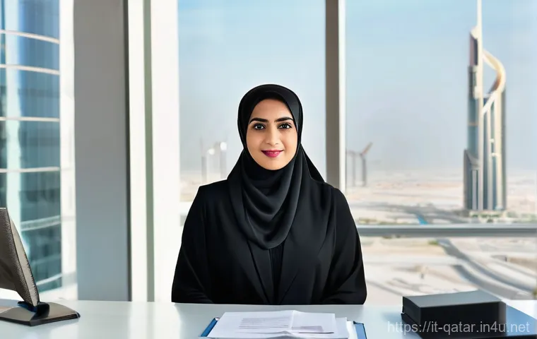 카타르의 젠더 평등 현황 - **Prompt:** A vibrant, sunlit university campus in Doha, Qatar, bustling with intelligent young Qata...