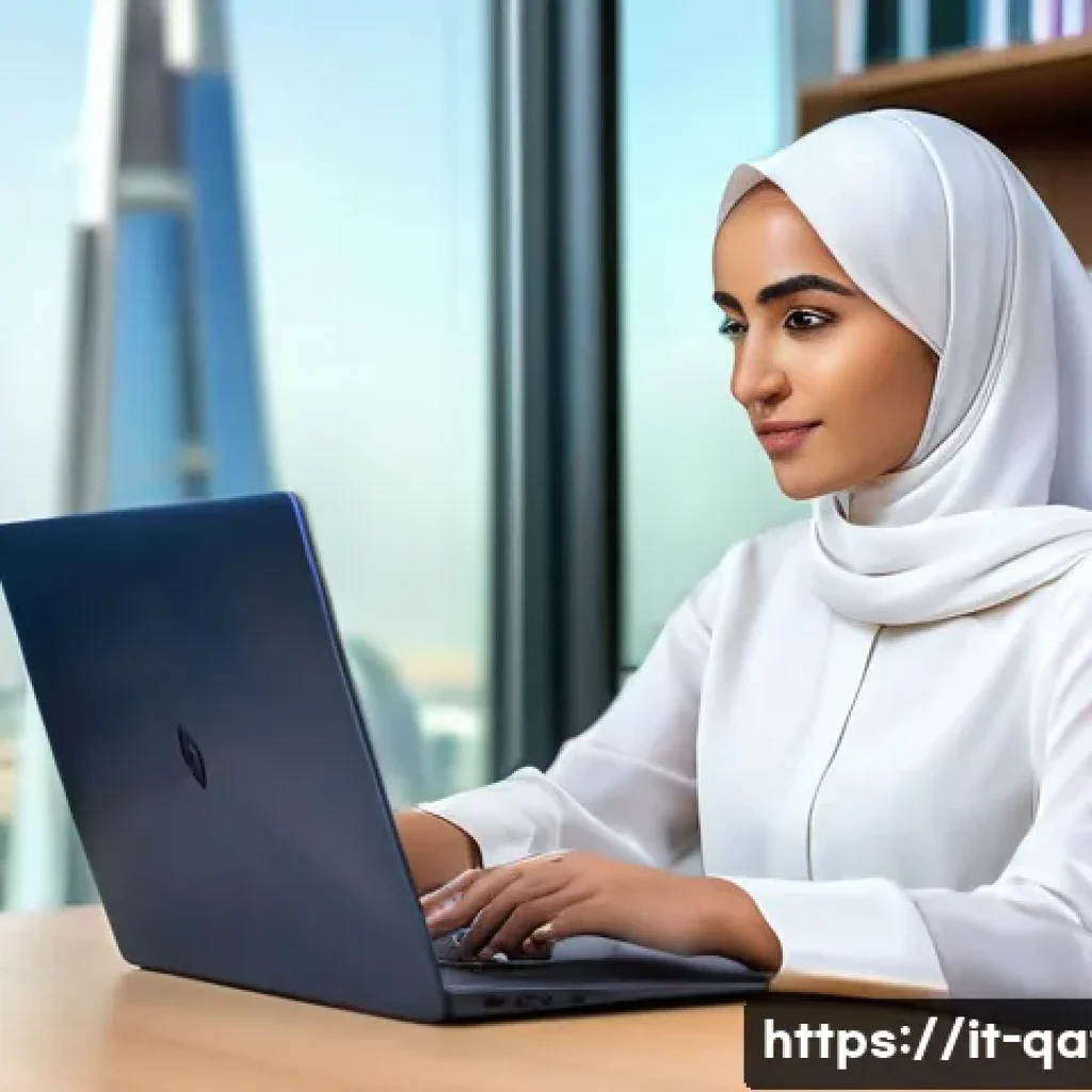 카타르 여성의 사회적 위치 - **Prompt 1: Empowered Qatari Professional in a Modern Setting**
    "A confident and elegant young Q...